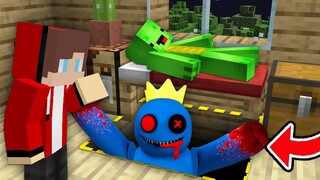 Giant RAINBOW FRIEND Under The Bed IN MINECRAFT - MAIZEN PARODY MIZEN MAZEN FENDY Baby JJ and Mikey