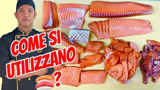 Come si utilizzano tutte le parti del salmone per sushi 🍣 ?