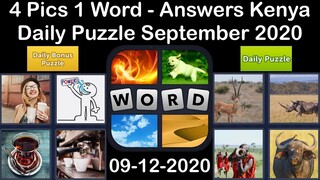 4 Pics 1 Word - Kenya - 12 September 2020 - Daily Puzzle + Daily Bonus Puzzle - Answer - Walkthrough