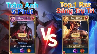 Vô Tình Gặp Idol " Trâm Anh 5 Phút " Trong 1 Ngày Leo Rank Bằng Elsu Của Top 1 Raz - Liên Quân