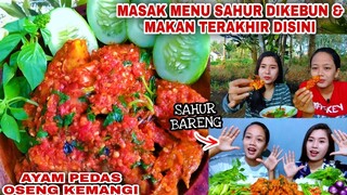 SAHUR MUKBANG AYAM PEDAS OSENG KEMANGI LALAPAN MENTAH#mukbanglalapanmentah#mukbangayampedas#puasa