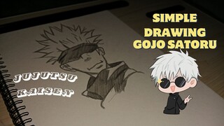 SIMPLE DRAWING GOJO SATORU [ JUJUTSU KAISEN] - VannArt