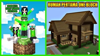 AKHIRNYA! Aku Berhasil Membangun Rumah Pertamaku Yang Sederhana Di Map One Block Minecraft