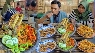 Saking NIKMATNYA... Se'COET Ludess.. Sambal BAWANG Terasi, TERONG Pete REBUS, Ayam KELAPA