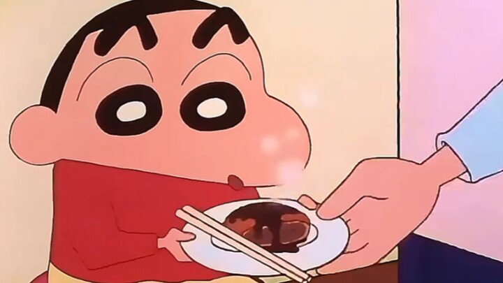 [Crayon Shin-chan] Shin-chan helps Misae buy a bento and passes by a bento shop; the kind owner trea