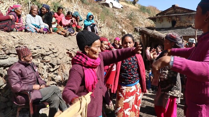 Dancing in Traditional Nepalese Music Panchebaja |