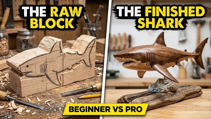 Craving The Shark Wood work With Asmr Sounds Ep 009