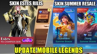 UPDATE MLBB!! EVENT PRE ORDER SKIN ESTES BLACKLIST RILIS HARGA MURAH & SKIN SUMMER RESALE