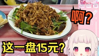 日本萝莉看《东北小饭馆逆天菜量 15元堆成山》
