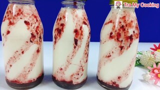 SỮA CHUA UỐNG - Cách làm sữa chua lắc dâu tằm, uống tốt cho sức khoẻ.♥♥♥ | Tra My Cooking