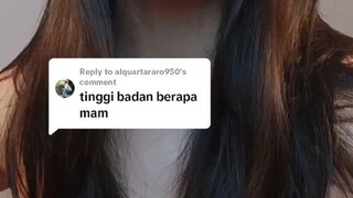 “tinggi badan berapa mam”