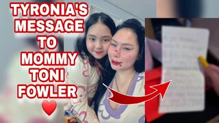 MOMMY TONI FOWLER  MAY MESSAGE GALING KAY BABYGURL TYRONIA FOWLER | TORO FAMILY | TONI FOWLER