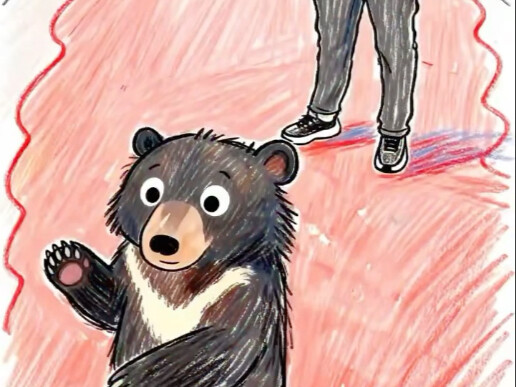 Gấu: Nhanh đưa đồ ăn cho tôi, đằng sau còn có người đang đợi đấy!