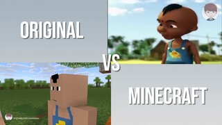 Upin & Ipin - Dugaan (Original VS Minecraft Animation)