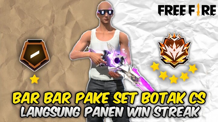 NAMATIN FREE FIRE CLASH SQUAD PAKE SET BOTAK CS BAR BAR SAMPE GRANDMASTER