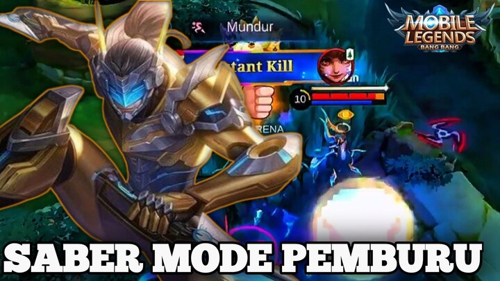 SABER MODE PEMBURU.  SEKALI TEBAS LANGSUNG LENYAP🤯