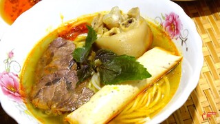 Bún Bò Huế cách nấu đơn giản thơm ngon ngọt nước