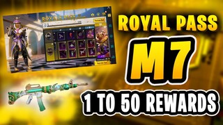 M7 Royal Pass 1 to 50 RP Rewards | M7 Royal Pass Leaks Pubg Mobile/ Bgmi | Hardmantricks