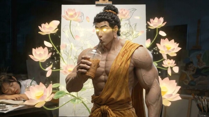 《我画的守护者，半夜偷喝了我的泰奶