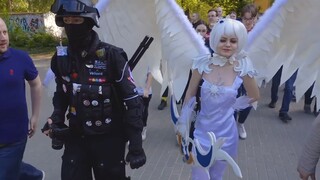 When a procession of cartoon characters and fans gathered