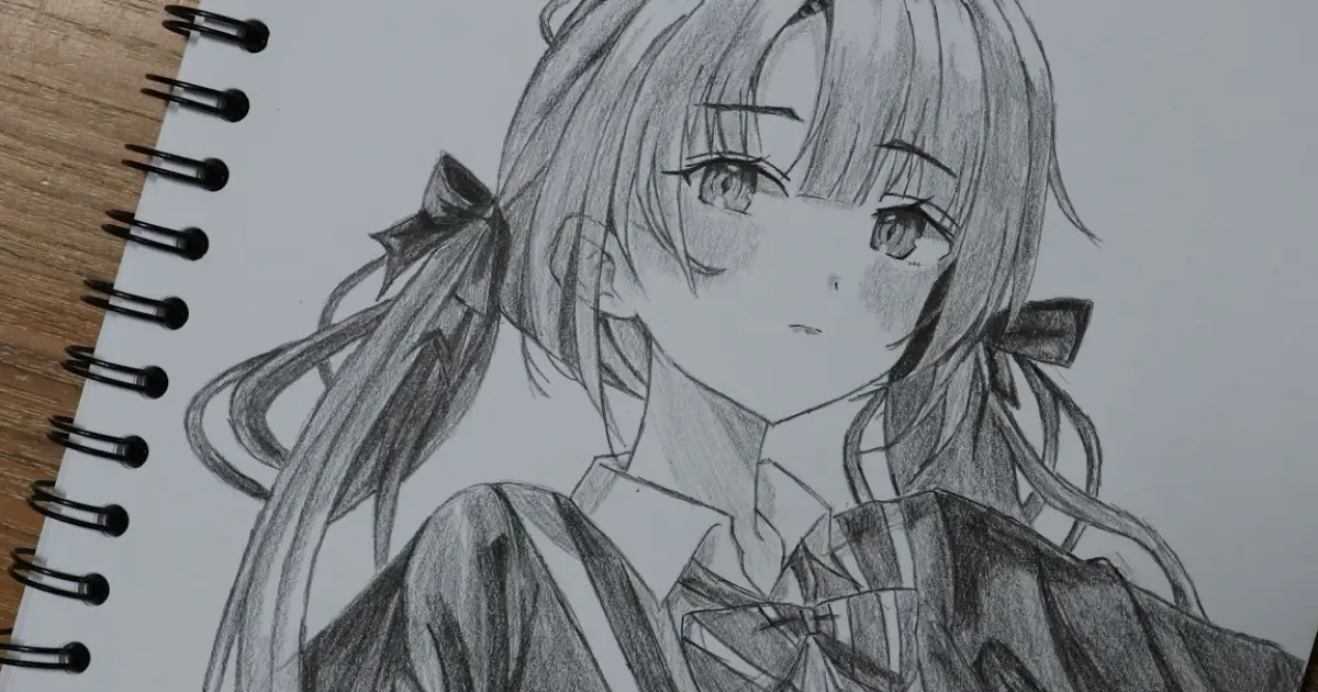 วาดรูปอนิเมะผู้หญิงในชุดนักเรียนน่ารักๆ ผมทรงทวินเทล ซึนเดเระ ด้วยดินสอ 6B - Bilibili
