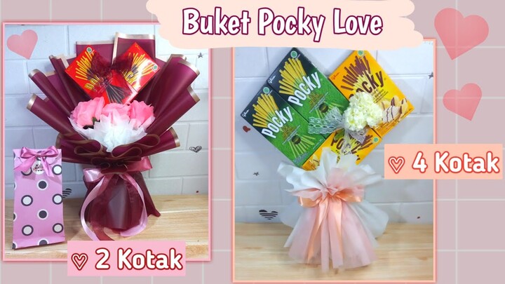Pocky Love 4 Kotak dan 2 Kotak || Tutorial Buket Pocky Bentuk Hati, Kado Viral