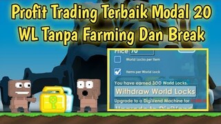 Profit Trading Terbaik Modal 20 WL ke 300 WL? | Trading Item | Growtopia Indonesia