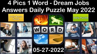 4 Pics 1 Word - Dream Jobs - 27 May 2022 - Answer Daily Puzzle + Bonus Puzzle