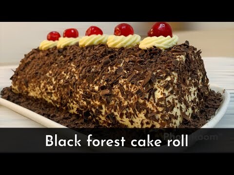 Easy Black Forest cake roll