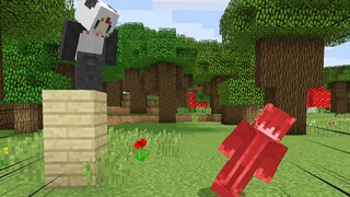 When we lead our friends to challenge "You will die suddenly if you step on the grass block"! !