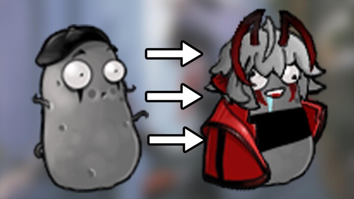 Transforming into an eggplant and donning a new outfit, his mind has now changed...