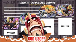 BOUNTY STRAW HAT PIRATES 🔥🔥🔥 Power Level | Manga | Anime | One Piece | Hachimaru-Kun