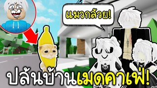 Roblox : ปลอมตัวเป็นแมวกล้วย แอบปล้นบ้านเมดคาเฟ่หรู!😼🍌🤑Brookhaven 🏡RP