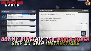 [One Punch Man World] - Get 750 Biweekly World Silver & Dealing with CR customer service explained