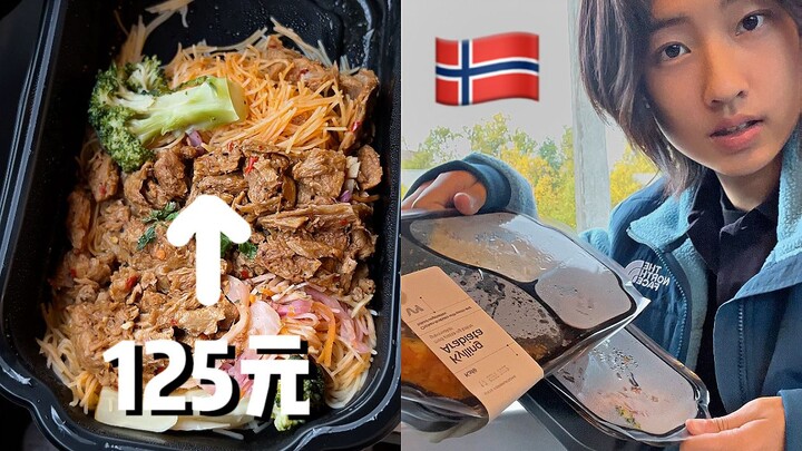 Let's try the Norwegian high-speed train's boxed meals—surprisingly, two boxes cost 340 yuan!