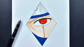 Easy to draw | how to draw kakashi’s eye step-by-step ( Color )