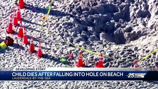 Little girl dies at Florida beach after falling into deep hole