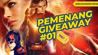 Pengumuman Pemenang GIVEAWAY TIKET CAPTAIN MARVEL #01