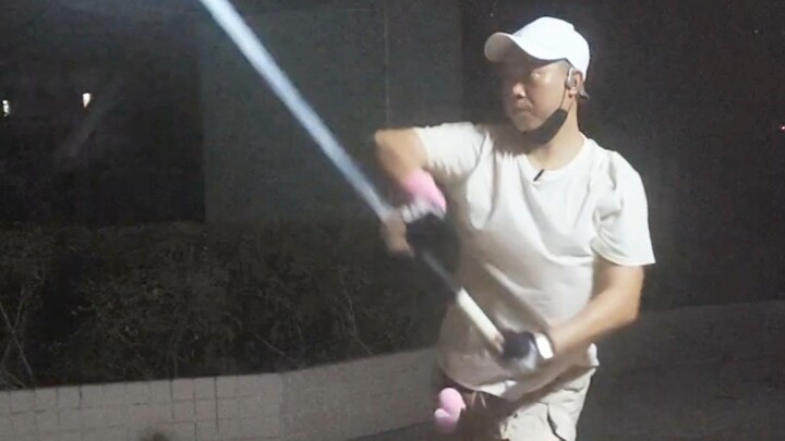 Pengajaran kombinasi gerakan pedang panjang Ming dan dorongan pedang dengan tangan belakang