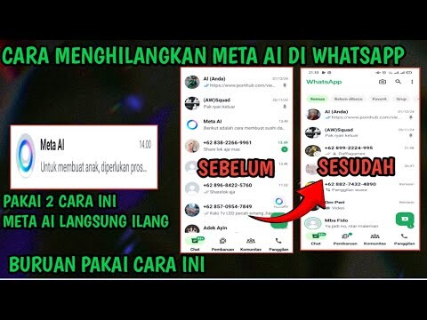 CARA MENGHILANGKAN META AI DI WHATSAPP TERBARU || CARA MENGHILANGKAN META AI DI WA