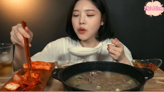 Canh sườn bò nóng hổi vừa thổi vừa ăn kèm kim chi 8 #amthuc