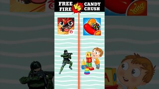 free fire vs candy crush #shorts #viralshorts #youtubeshorts