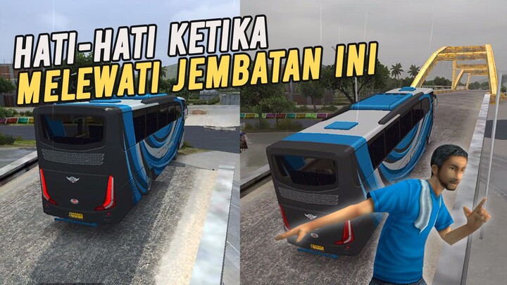 Jembatan aneh ini hanya bisa dilihat saat hujan dan malam hari saja, Bus Simulator Indonesia