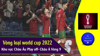 KẾT QUẢ VÒNG LOẠI WORLDCUP 2022 KHU VỰC CHÂU ÂU PLAY OFF - CHÂU Á VÒNG 9