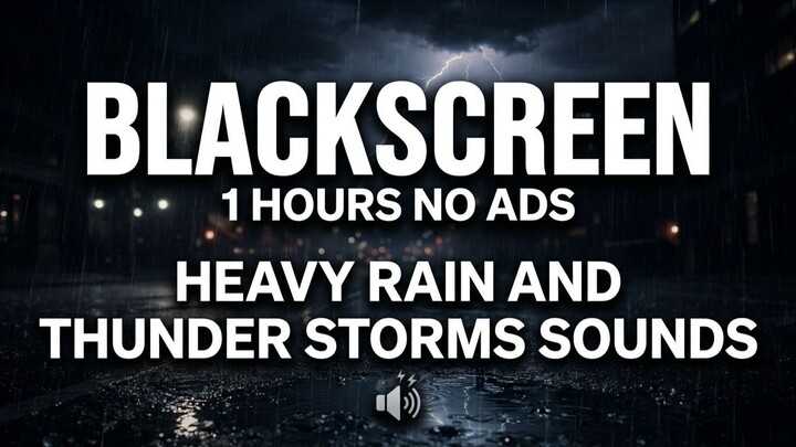 Rain Sounds for Sleeping Dark Screen | SLEEP & RELAXATION | Black Screen