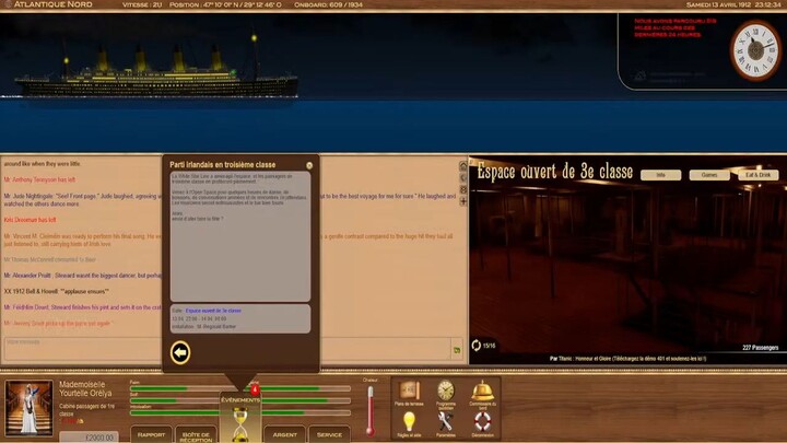 🔴 Titanic Voyage RPG 2026 ( Episode 12 ) - Une Soirée Mouvementer Sur Le RMS Titanic