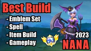 NANA BEST BUILD 2023 | TOP 1 GLOBAL NANA BUILD | NANA - MOBILE LEGENDS | MLBB