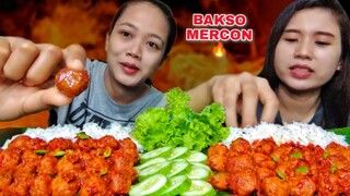 MUKBANG PENTOL BAKSO MERCON PEDAS + LALAPAN | MUKBANG INDONESIA |