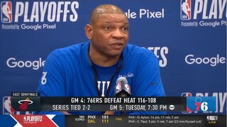 76ers Head Coach Doc Rivers: ‘We haven’t seen the best of Joel Embiid in this series yet."