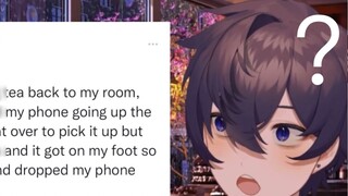 [Shoto/Phụ đề tiếng Anh] Về sự việc tôi cúi xuống nhặt điện thoại và làm đổ trà xuống chân nên hét l